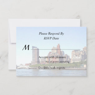 Manhattan NY - Manhattan Skyline on a Clear Day RSVP Card