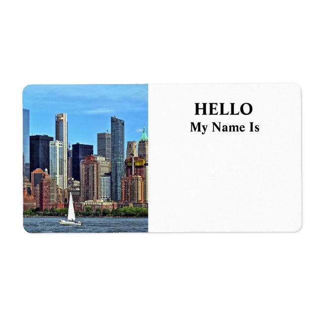 Manhattan NY – Sailboat By Manhattan Skyline (Front)