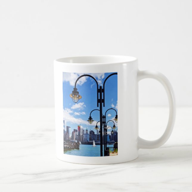 Manhattan, NY - Skyline From Liberty State Park Coffee Mug (Right)