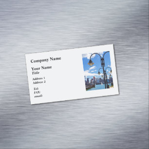 Manhattan NY - Skyline From Liberty State Park Magnetic Business Card