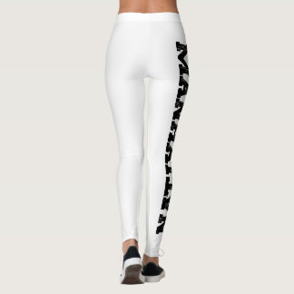 Manhattan NYC fashion, NY typography design Leggings