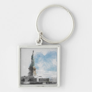 Manhattan Nyc Liberty Statue Key Ring