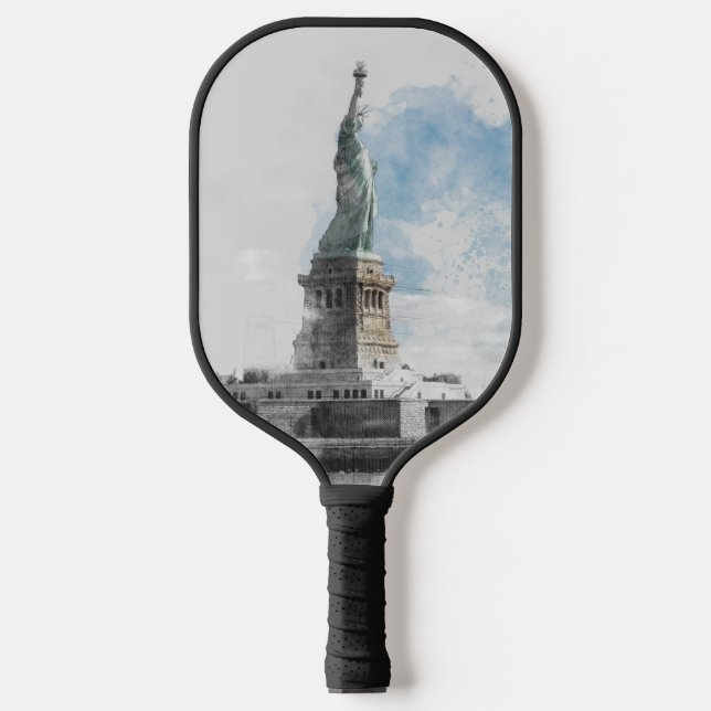 Manhattan Nyc Liberty Statue Pickleball Paddle (Front)