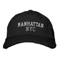MANHATTAN NYC White Grey Black Vintage Style