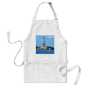 Manhattan - Sailboat By Statue Of Liberty Standard Apron