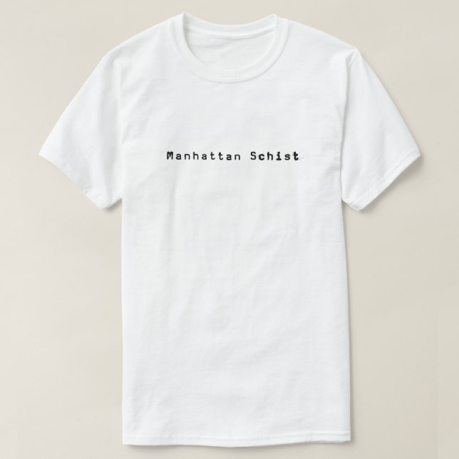 Manhattan Schist "Classic" White Tee (Design Front)