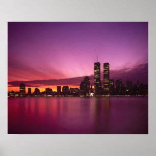 Manhattan Skyline and Hudson River, New York, Poster