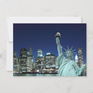 Manhattan Skyline and The Statue of Liberty