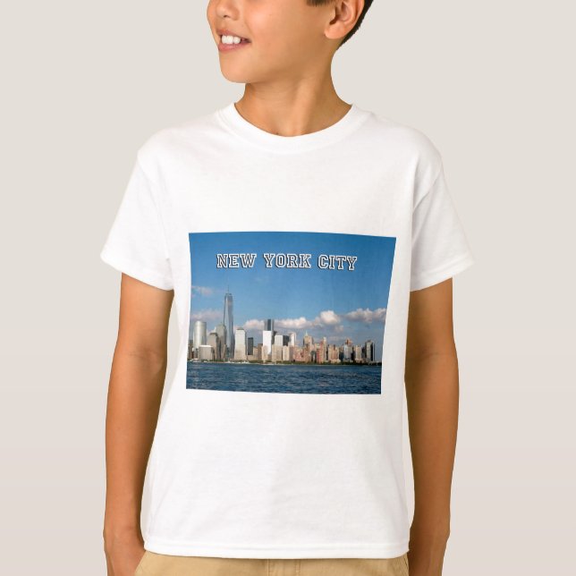 Manhattan Skyline New York City USA T-Shirt (Front)