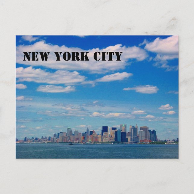 manhattan skyline postcard (Front)