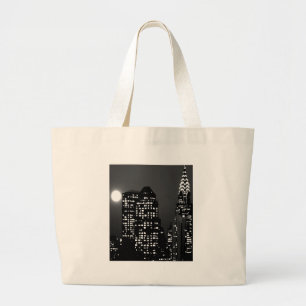 Manhattan Skylines Large Tote Bag