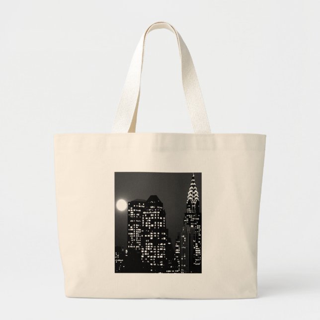 Manhattan Skylines Large Tote Bag (Front)