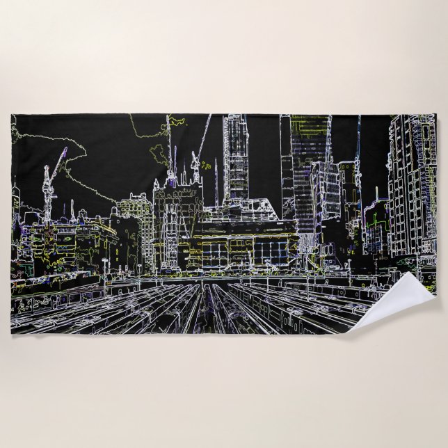 Manhattan station beach towel (Front)