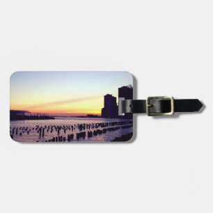Manhattan Sunset Skyline NYC Luggage Tag