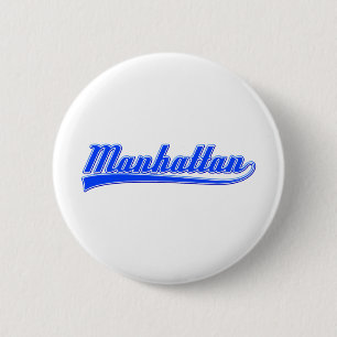 Manhattan With Swash 6 Cm Round Badge