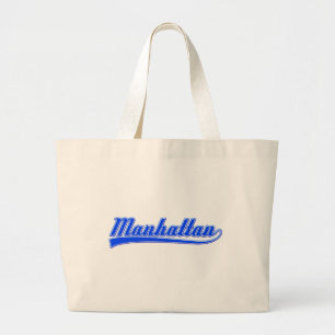 Manhattan With Swash Large Tote Bag