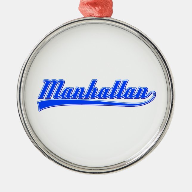Manhattan With Swash Metal Tree Decoration (Front)