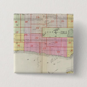 Manhatten, New York 10 15 Cm Square Badge