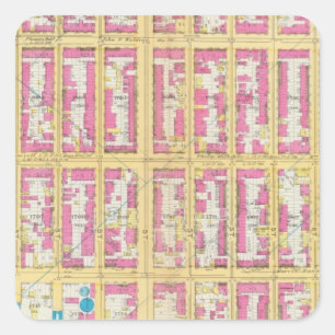 Manhatten, New York 10 Square Sticker