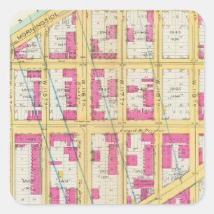 Manhatten, New York 11 Square Sticker