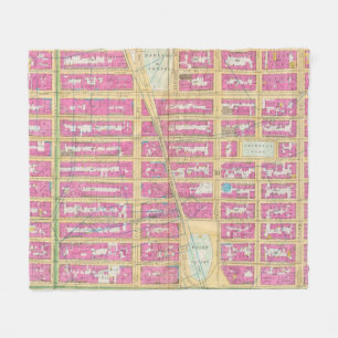 Manhatten, New York 12 Fleece Blanket