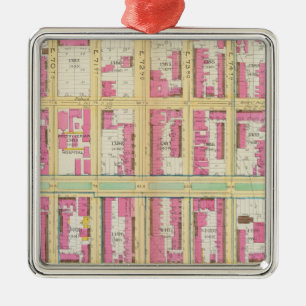 Manhatten, New York 3 Metal Tree Decoration