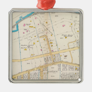 Manhatten, New York 5 Metal Tree Decoration