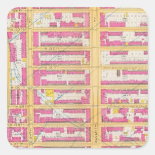 Manhatten, New York 7 Square Sticker