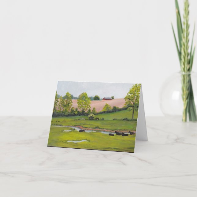 Manheim Pasture Landscape Art Note Card (Front)
