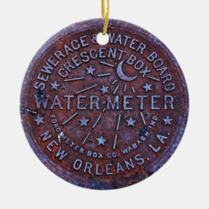 Manhole Cover 3 Ceramic Tree Decoration