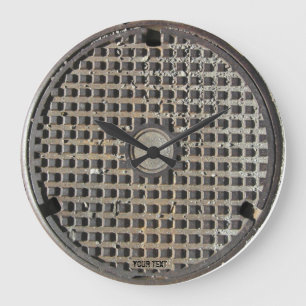 Manhole cover clock