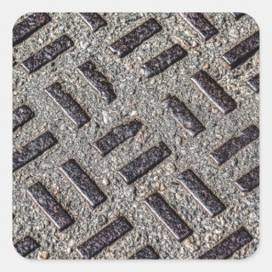 Manhole Cover Square Sticker
