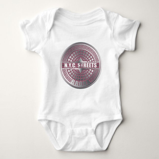 Manhole Covers Bronx Baby Bodysuit (Front)