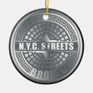 Manhole Covers Bronx Ceramic Tree Decoration