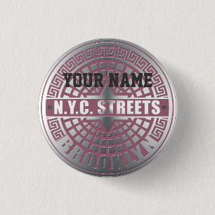 Manhole Covers Brooklyn 3 Cm Round Badge