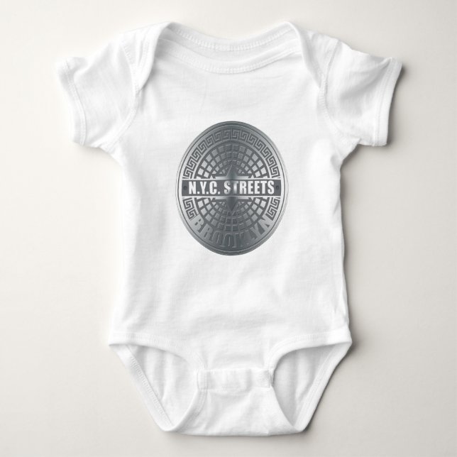 Manhole Covers Brooklyn Baby Bodysuit (Front)