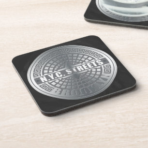 Manhole Covers Brooklyn Coaster