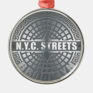 Manhole Covers Brooklyn Metal Tree Decoration