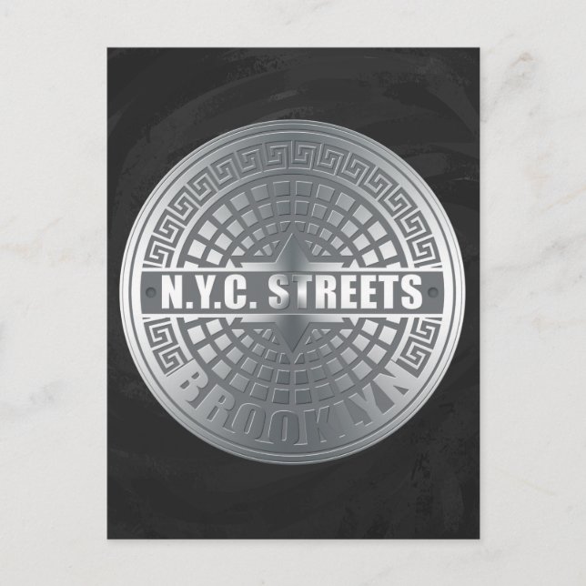 Manhole Covers Brooklyn Postcard (Front)