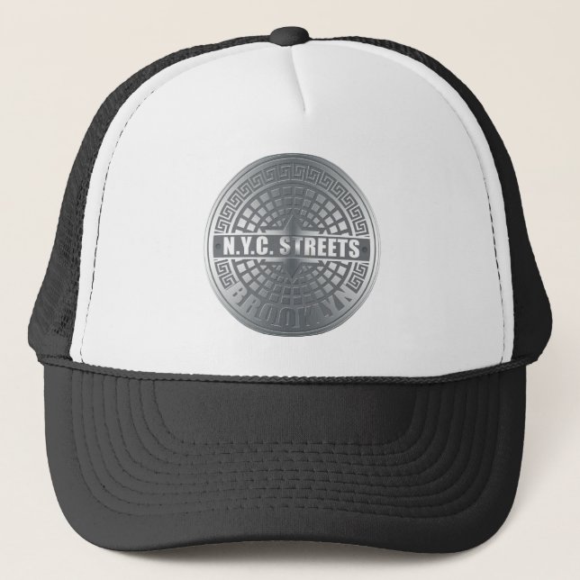 Manhole Covers Brooklyn Trucker Hat (Front)