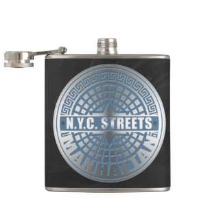 Manhole Covers Manhattan Hip Flask