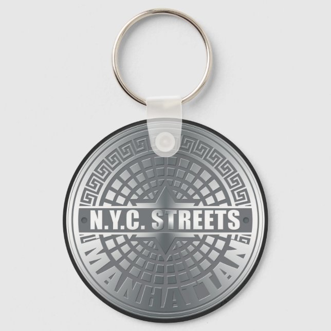 Manhole Covers Manhattan Key Ring (Front)