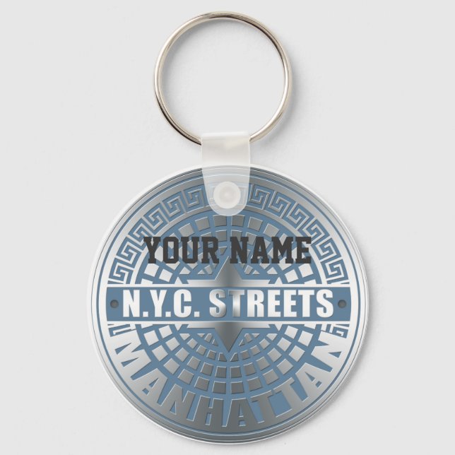 Manhole Covers Manhattan Key Ring (Front)