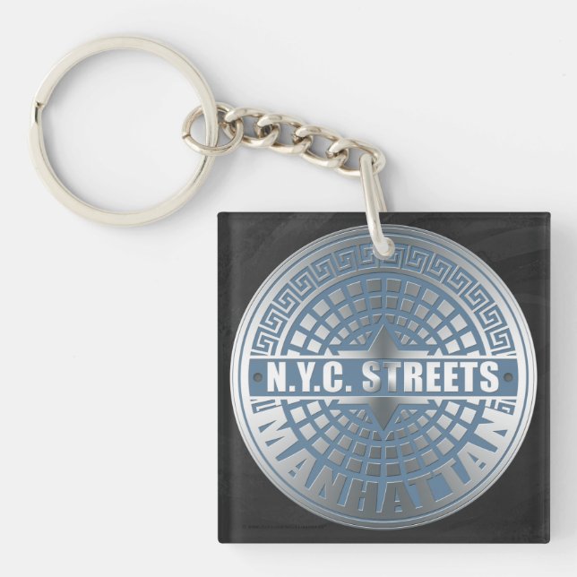 Manhole Covers Manhattan Key Ring (Front)