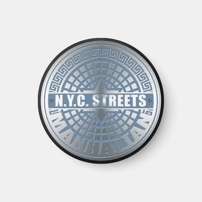 Manhole Covers Manhattan Magnet (Front)