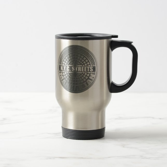 Manhole Covers Manhattan Travel Mug (Right)