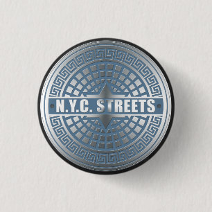 Manhole Covers NYC 3 Cm Round Badge