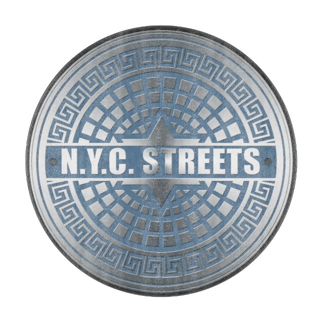Manhole Covers NYC Cutting Board (Front)