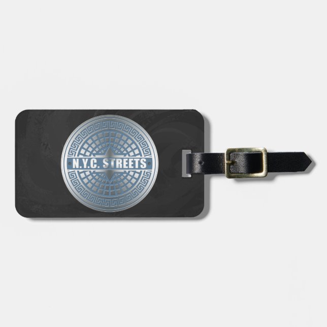 Manhole Covers NYC Luggage Tag (Front Horizontal)