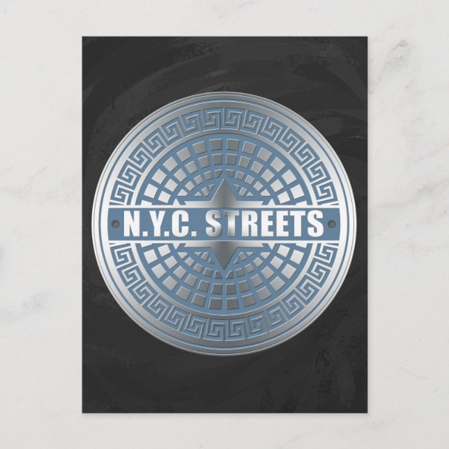Manhole Covers NYC Postcard (Front)